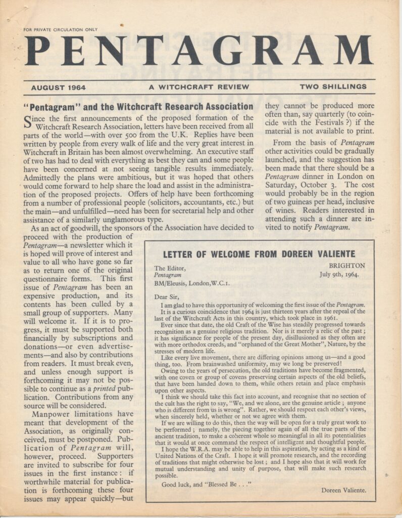 Pentagram issue 1 August 1964